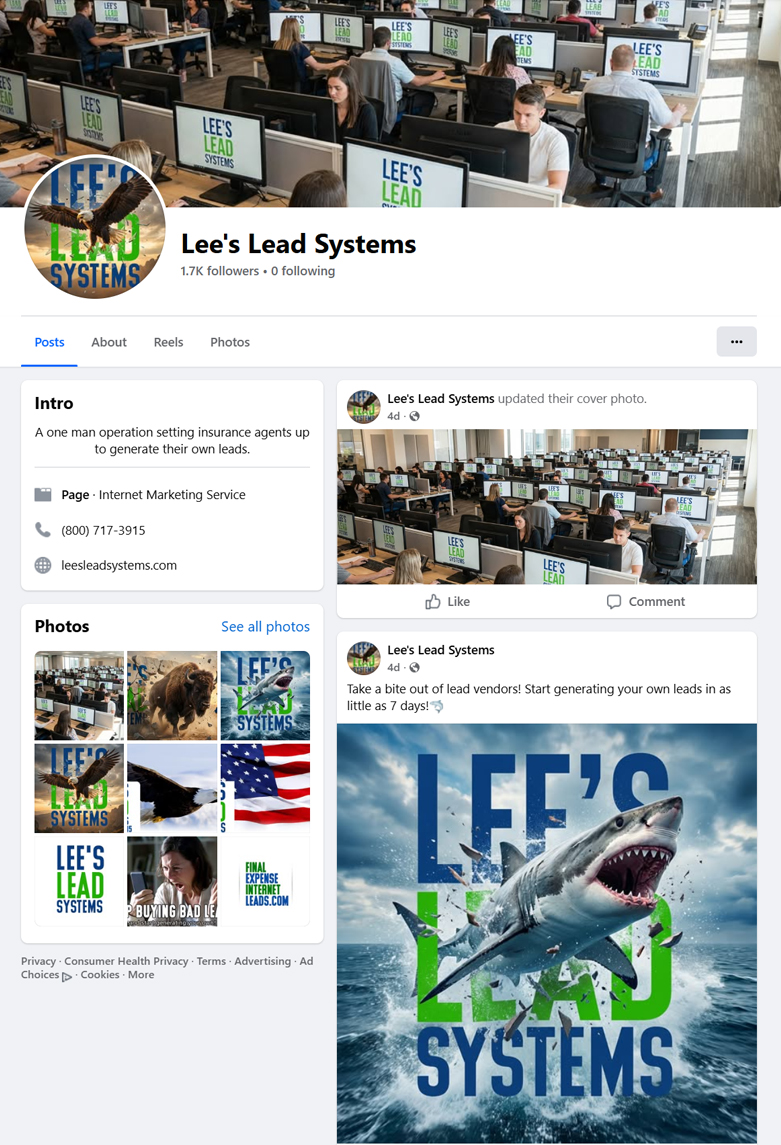 Lee's Lead Systems Business Page